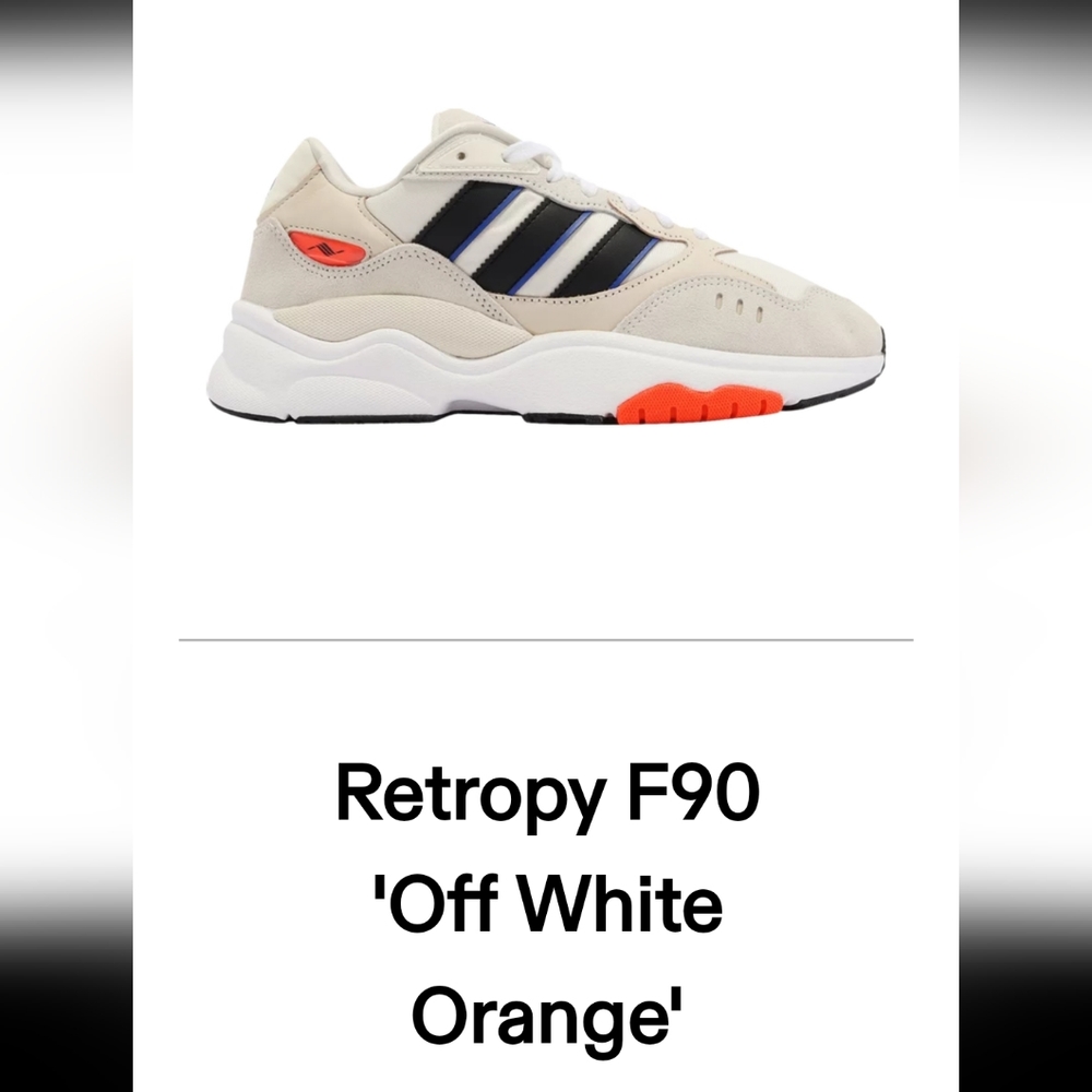 Adidas Retropy F90 - Off White Orange - Men's 11